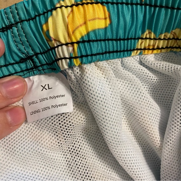 Men’s Teal Banana Swim Trunks - XL - Picture 3 of 5